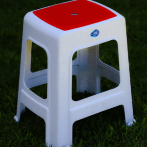 BANQUETA PLASTICA VOSS GOLIAT BLANCA/ROJ
