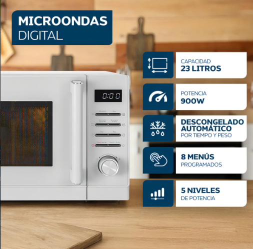 MICROONDAS PHILCO MPHDW23UAP 23LTS DIGIT - Imagen 7