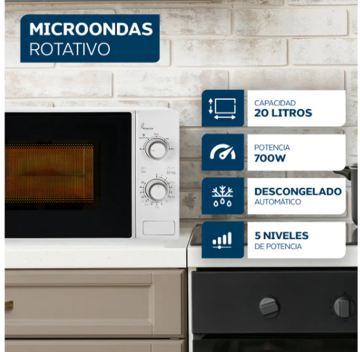 MICROONDAS PHILCO MPHRW20UAP 20LTS MECAN - Imagen 6