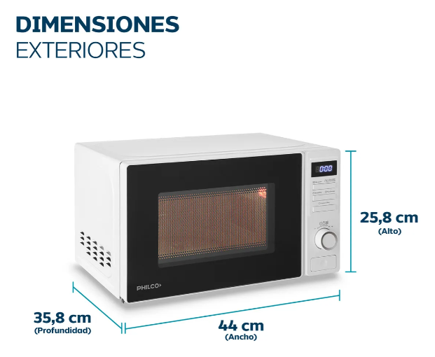 MICROONDAS PHILCO MPHDW20UAN 20LTS DIGIT - Imagen 4