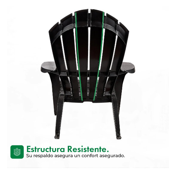 SILLON PLAST GARDEN LIFE MIAMI NEGRO - Imagen 5