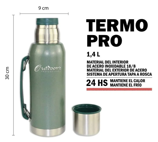TERMO OUTDOORS PROFESSIONAL PRO 1.4L VER - Imagen 4