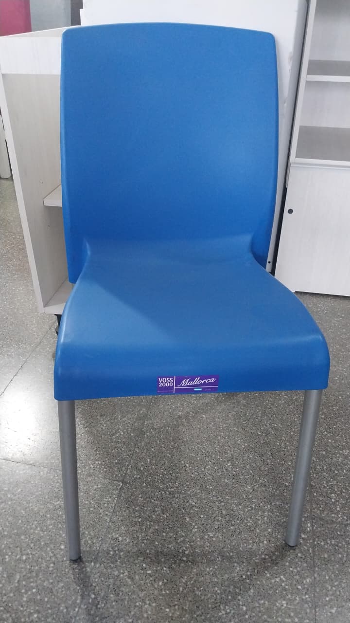 SILLA PLAST VOSS MALLORCA AZUL - Imagen 2