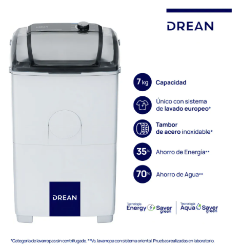 LAVARROPAS AUT DREAN LTDR79SBO 7KG - Imagen 6