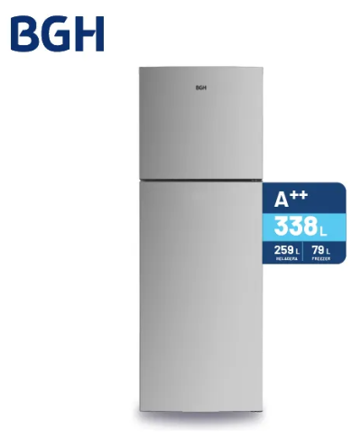 HELADERA N/F BGH BRT330-1A INVERT A-INOX