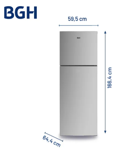 HELADERA N/F BGH BRT330-1A INVERT A-INOX - Imagen 2
