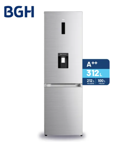 HELADERA N/F BGH BRC330-1A INVERT A-INOX