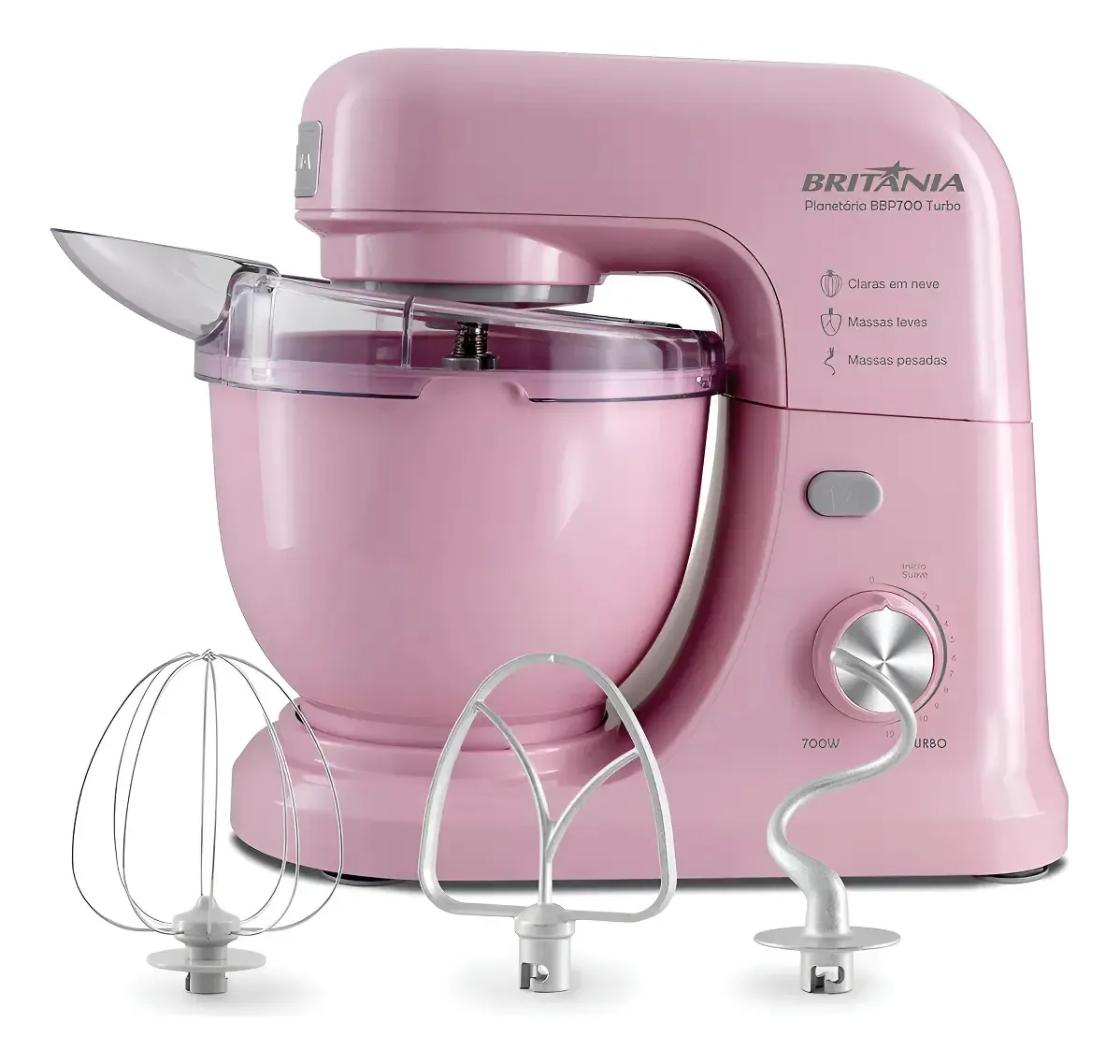 BATIDORA C/BOWL BRITANIA BBP700V ROSA - Imagen 2