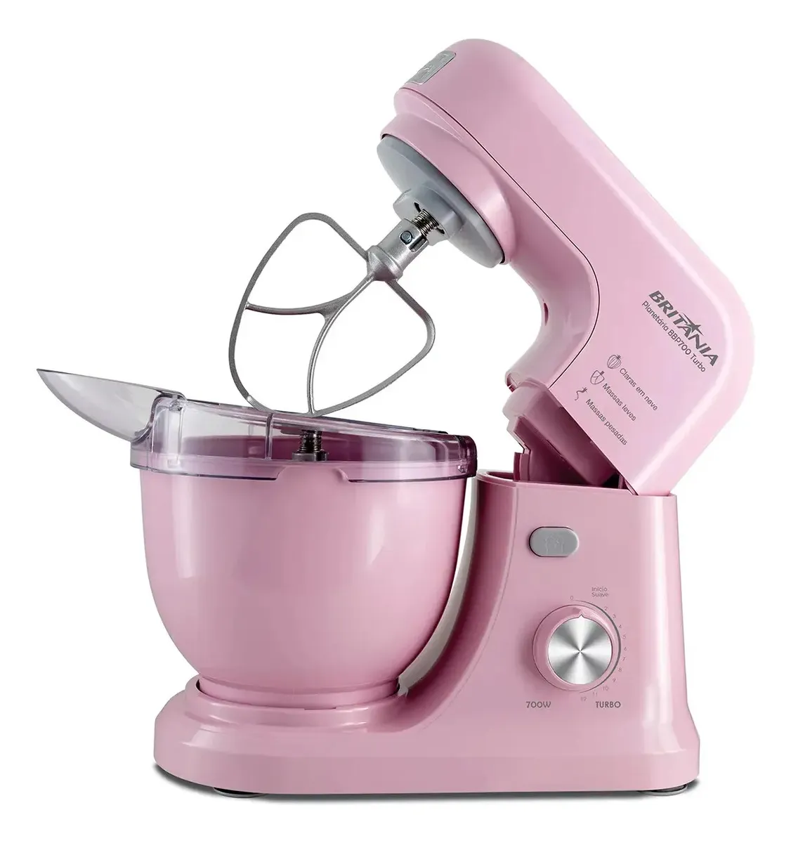 BATIDORA C/BOWL BRITANIA BBP700V ROSA - Imagen 3