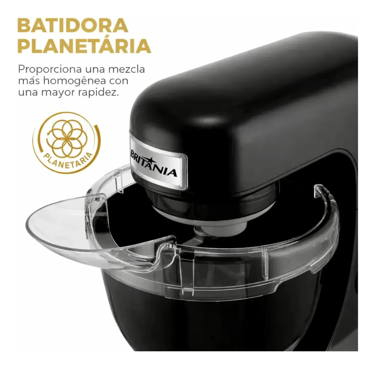 BATIDORA C/BOWL BRITANIA BBP700V NEGRA - Imagen 5